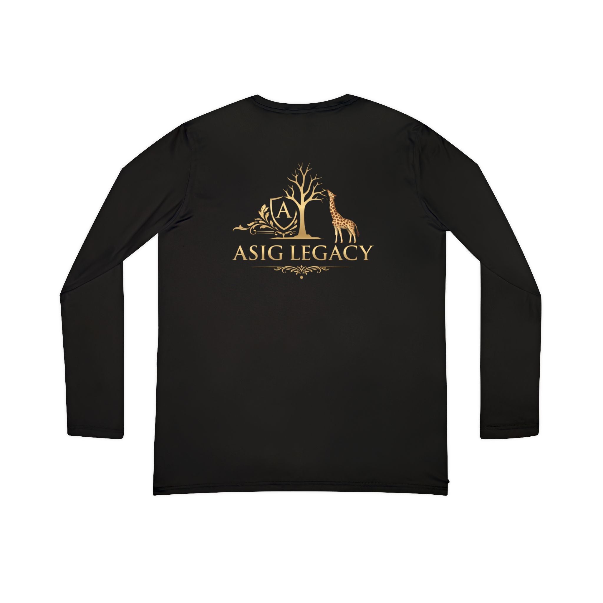 ASIG Legacy Women's V-Neck Long Sleeve Shirt — Gold Tree & Giraffe Logo