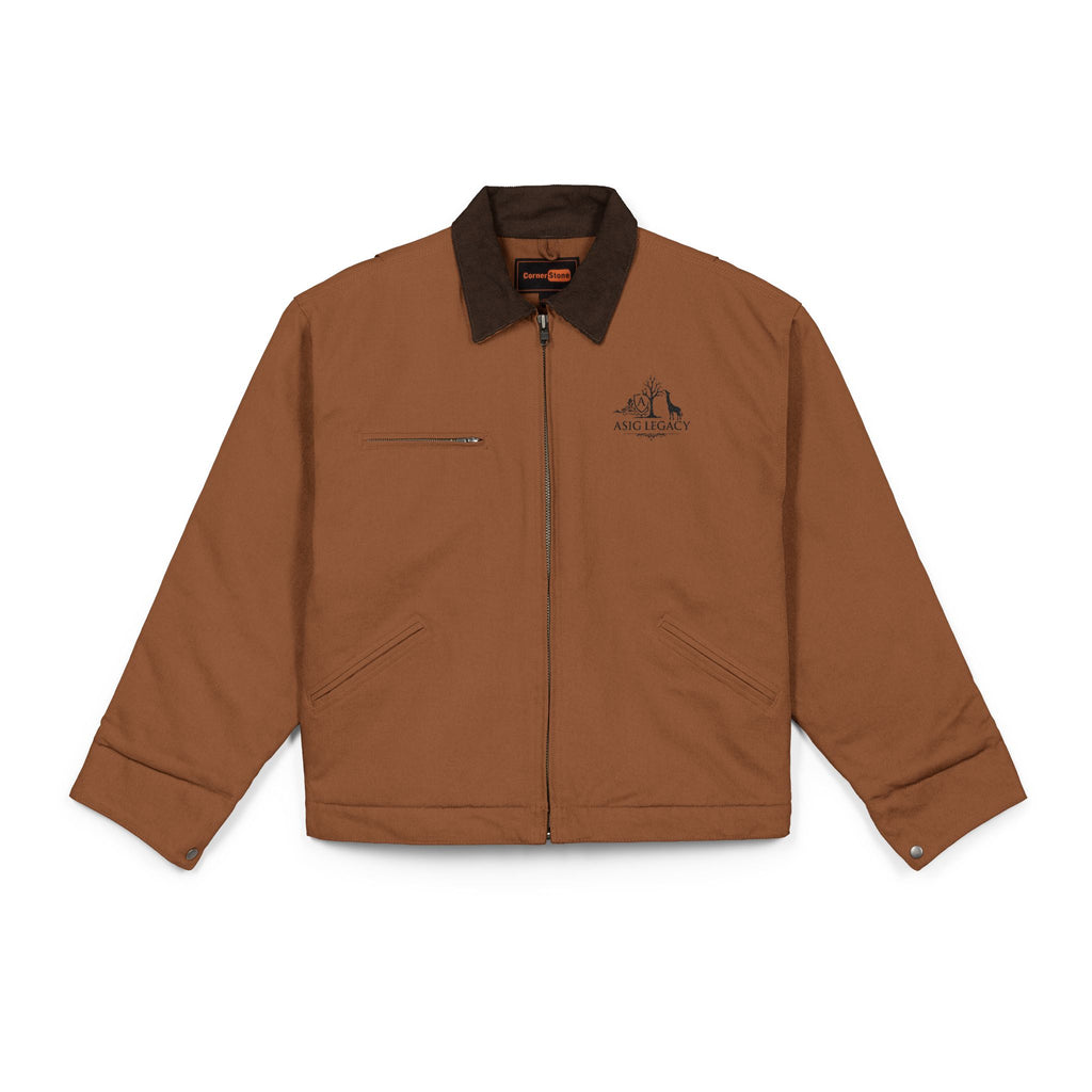 Duck Cloth Work Jacket - Classic Brown Carpenter Jacket asig legacy