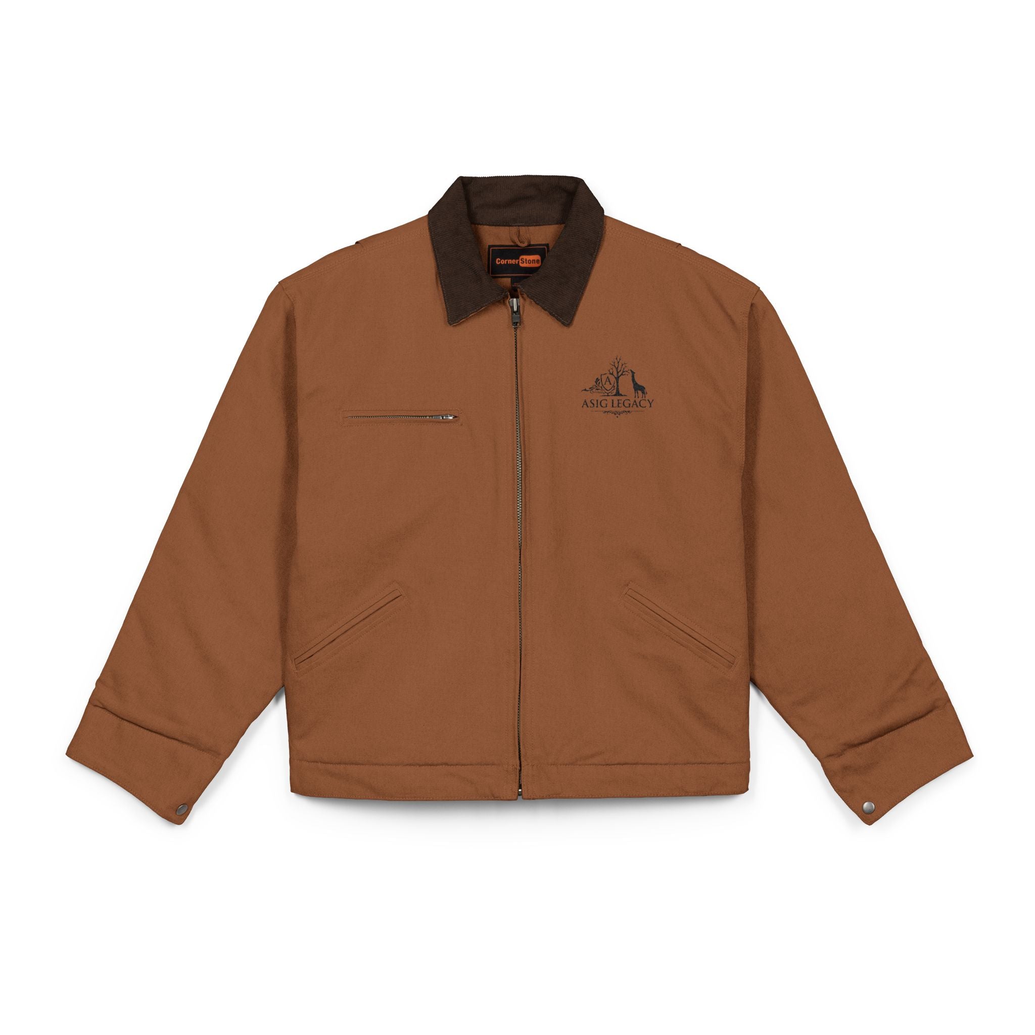 Duck Cloth Work Jacket - Classic Brown Carpenter Jacket asig legacy