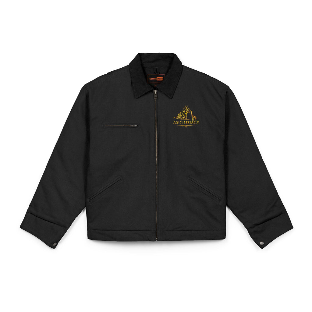 Duck Cloth Work Jacket — "Wrench & Torch" Mechanic Logo Chest asig legacy