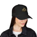 Asig Legacy Gold Logo Trucker Hat — Foam Mesh Baseball Cap