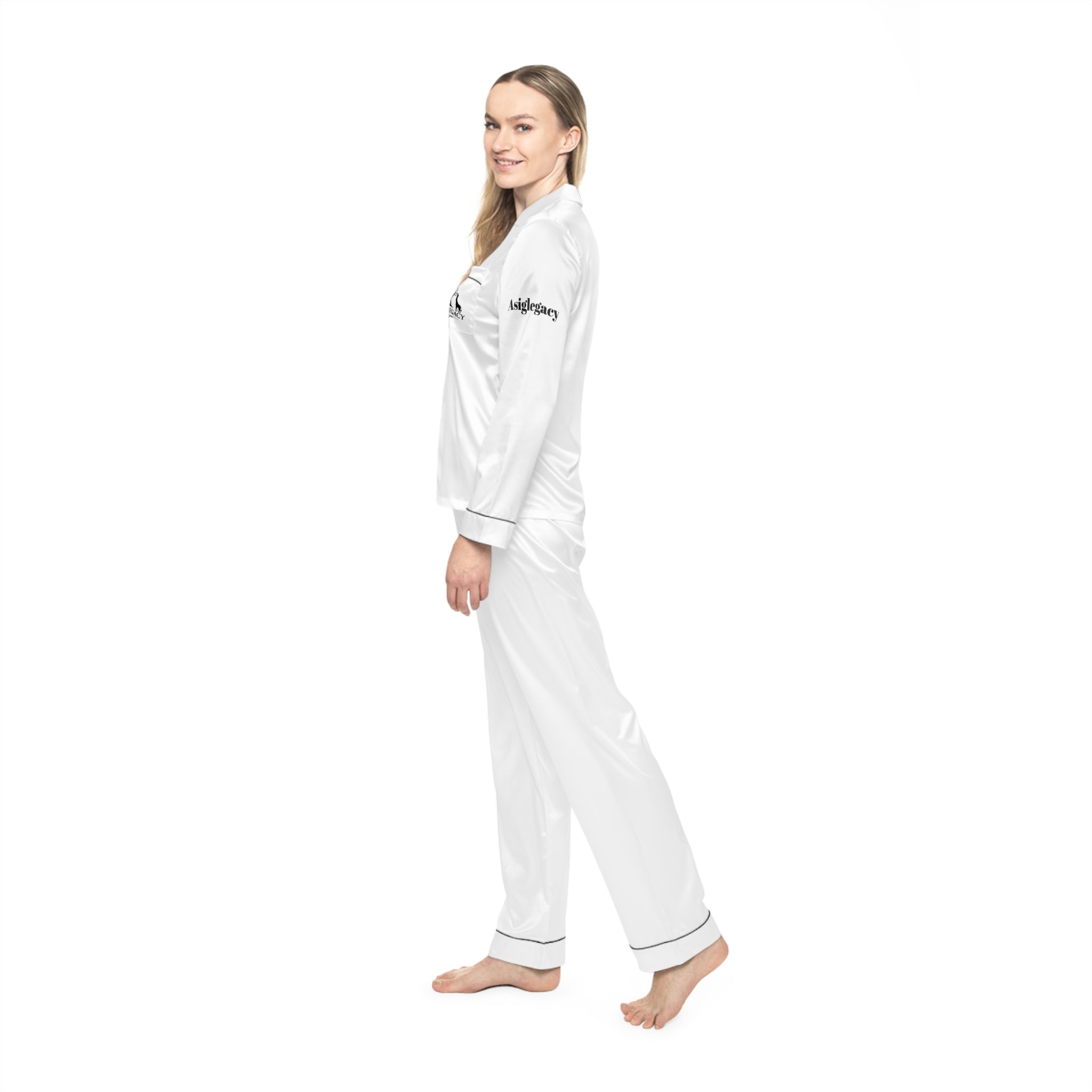 Women's Satin Pajamas (AOP)