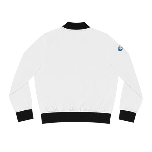 ASIG Legacy Women's Bomber Jacket — White Logo Bomber with Black Trim