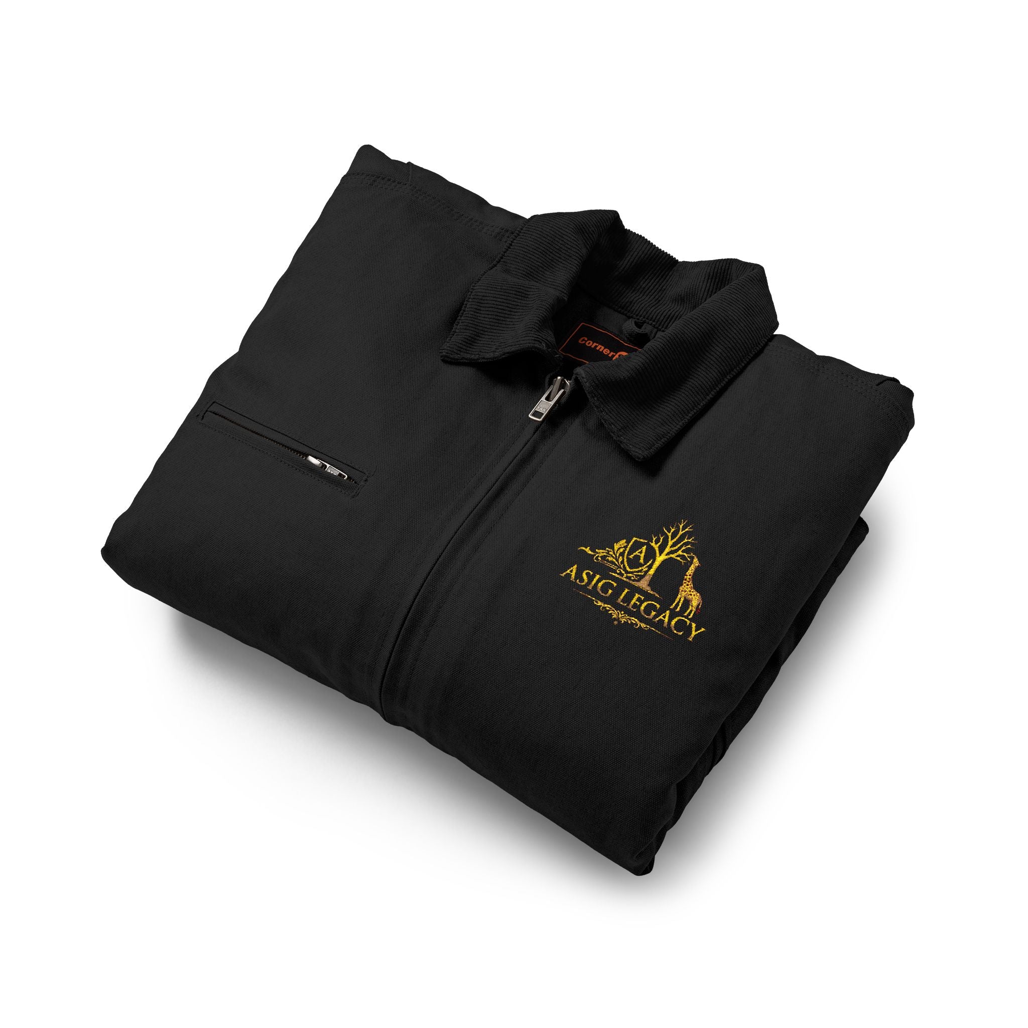 Duck Cloth Work Jacket — "Wrench & Torch" Mechanic Logo Chest asig legacy