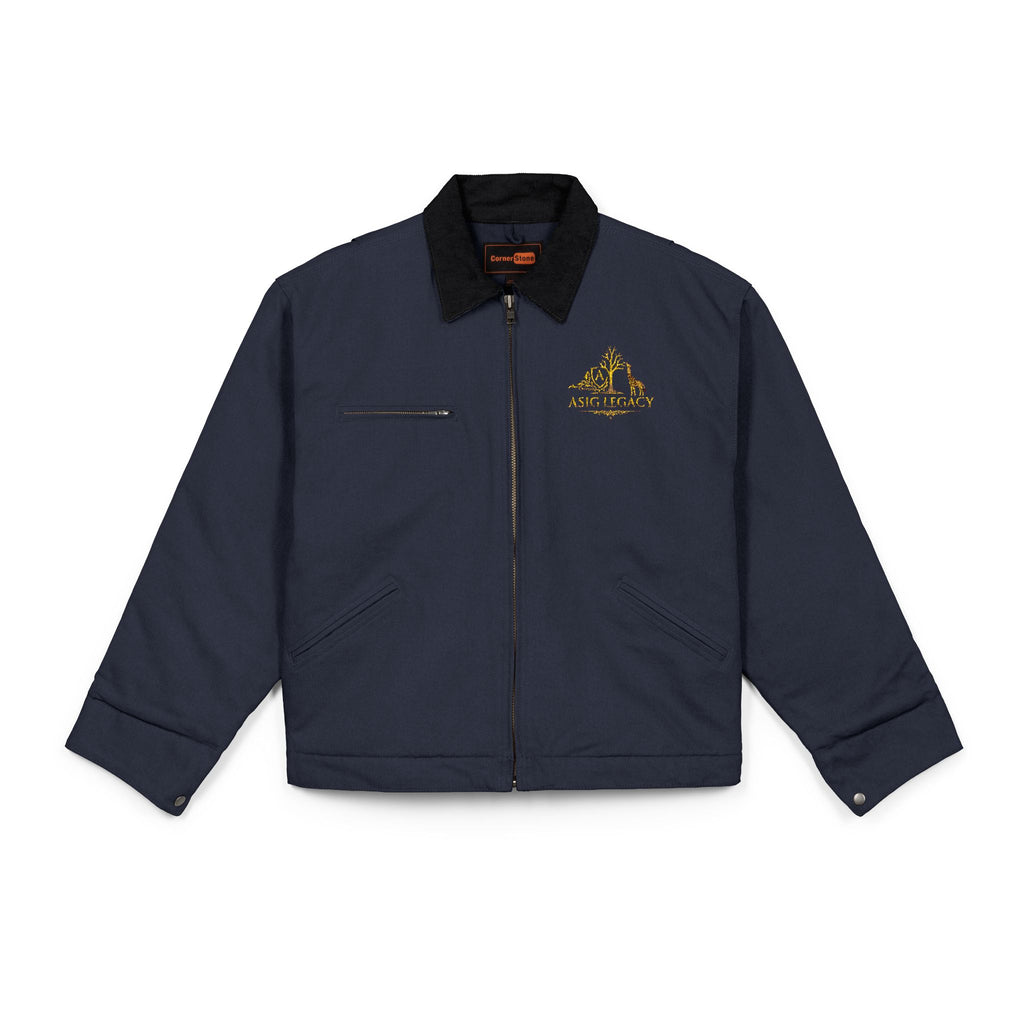 Duck Cloth Work Jacket — "Wrench & Torch" Mechanic Logo Chest asig legacy