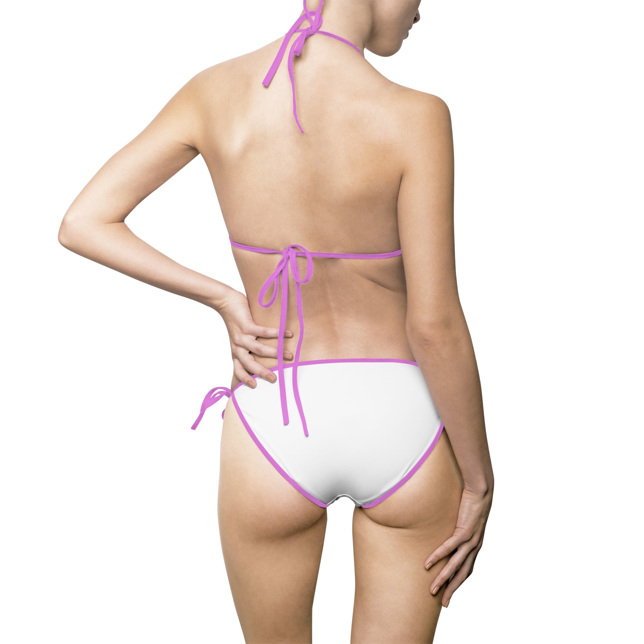 White Logo Triangle Bikini — ASIG Legacy Printed Swimsuit