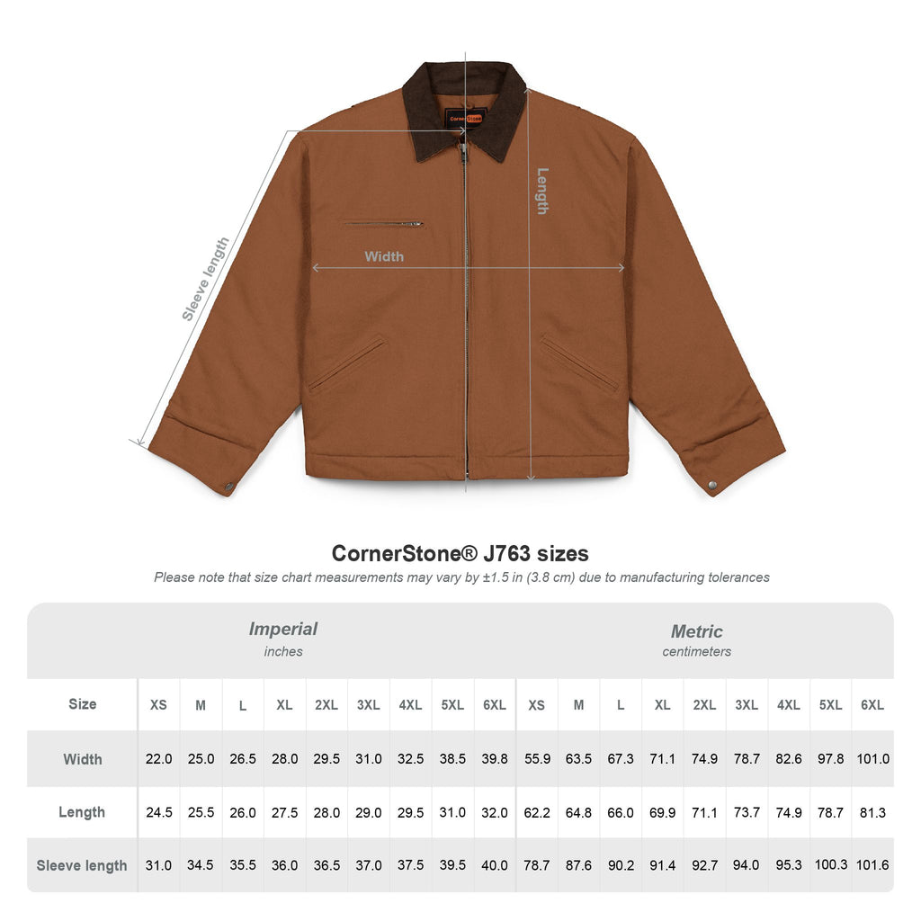 Duck Cloth Work Jacket — "Wrench & Torch" Mechanic Logo Chest asig legacy