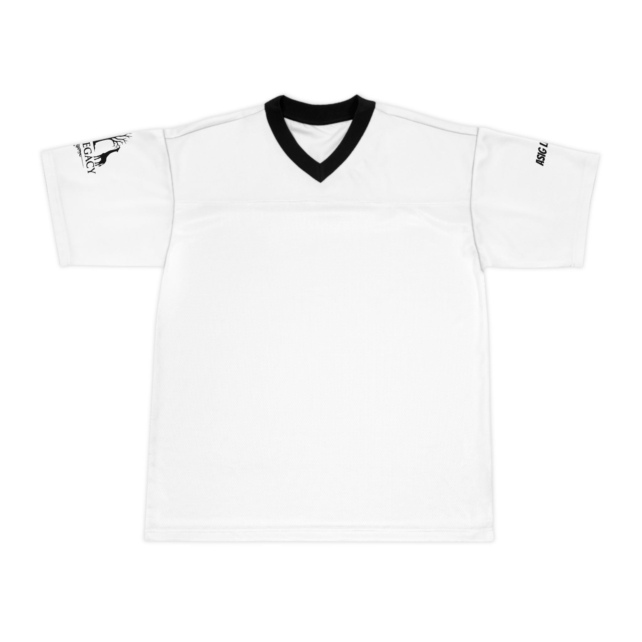 Classic White Football Jersey — Black Trim Team Shirt