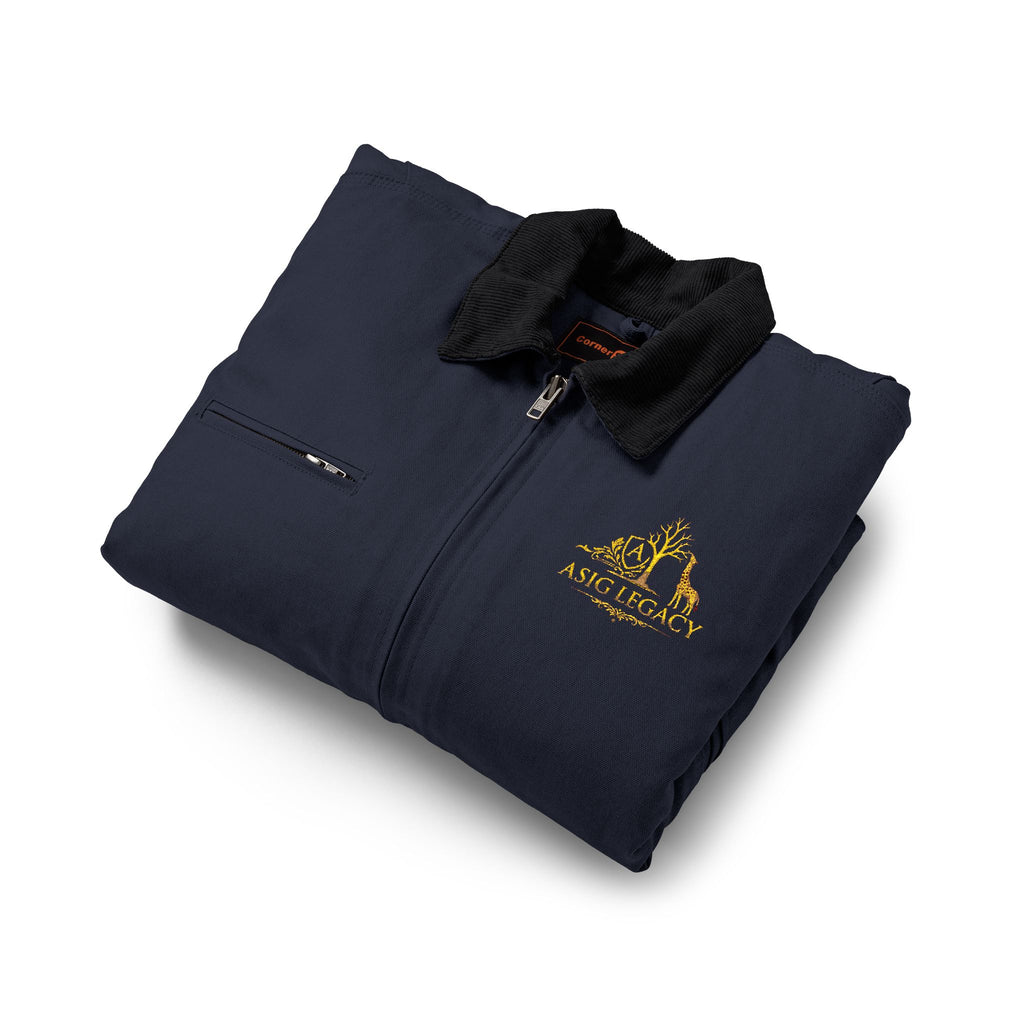 Duck Cloth Work Jacket — "Wrench & Torch" Mechanic Logo Chest asig legacy