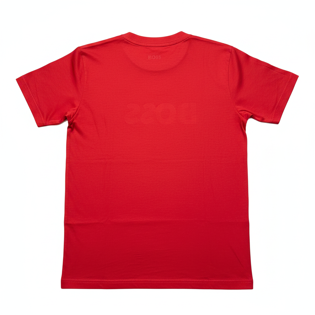 Boss playera roja vista trasera