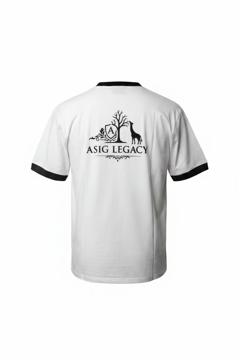 ASIG Legacy Tee blanca espalda logo negro