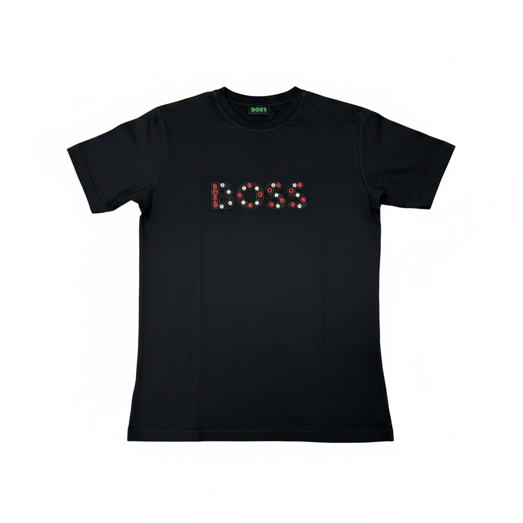 Boss playera negra frente completo