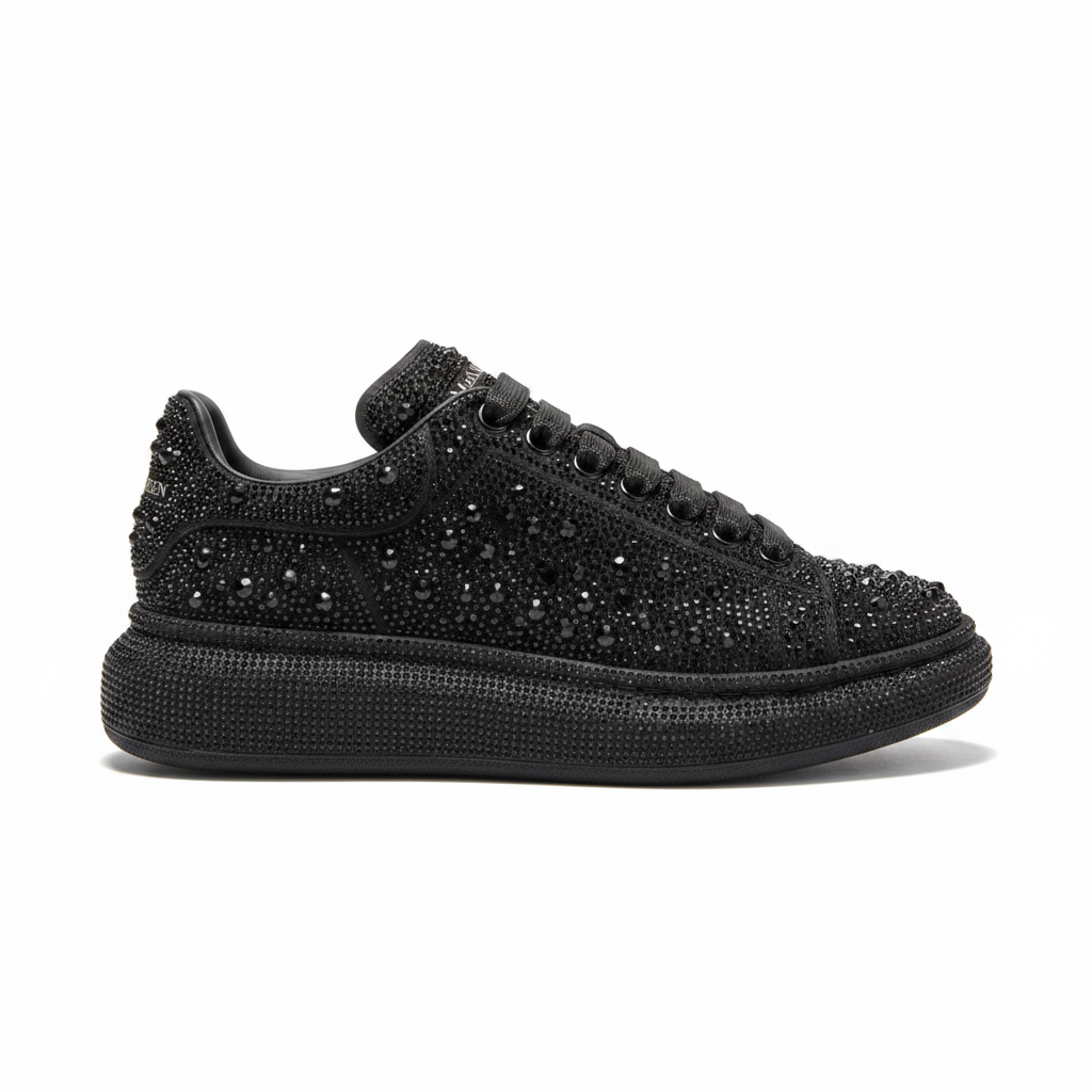 Alexander McQueen Crystal Sneaker - Vista lateral