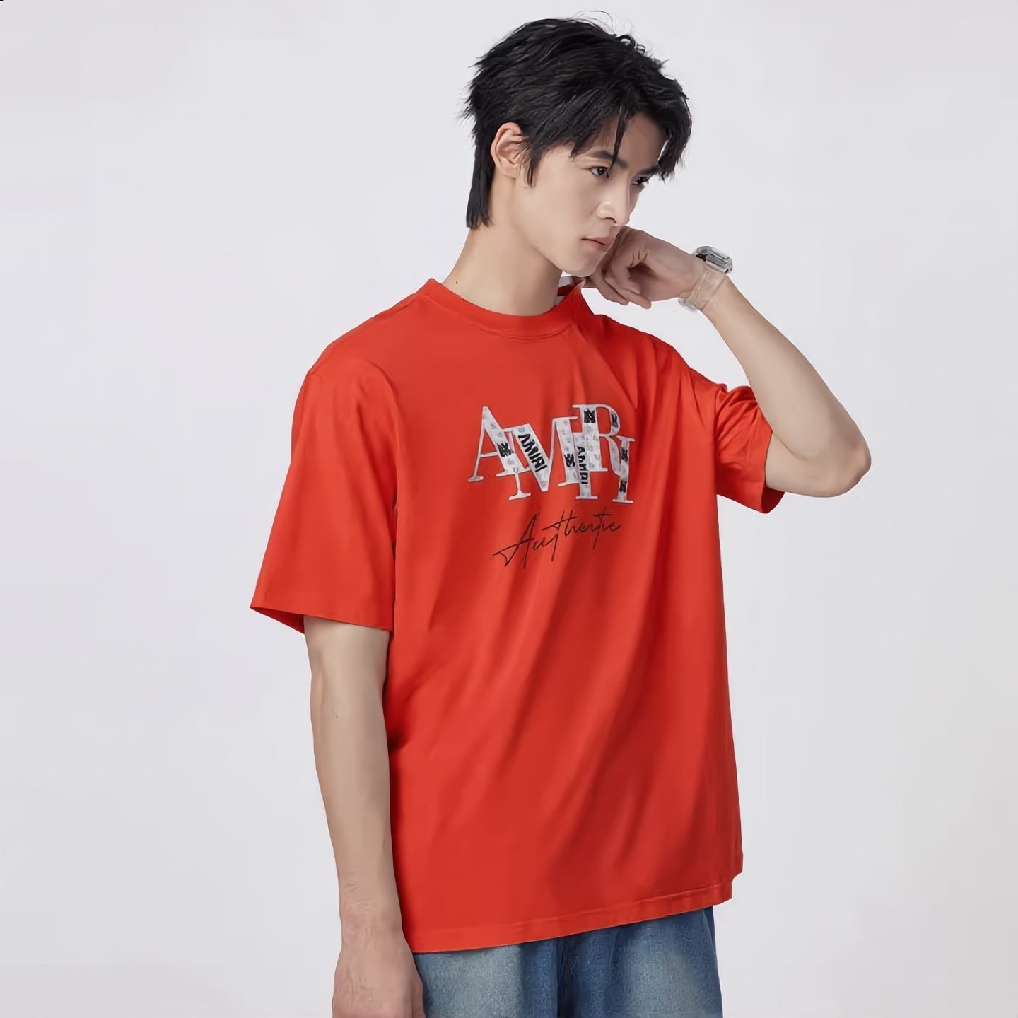 Amiri manga corta para hombres